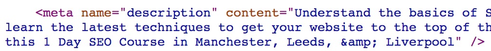 Meta Description HTML Example