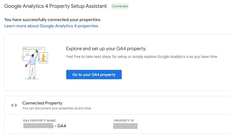GA4 Property Set Up Complete